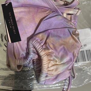 VS Swim NWT Wicked Ruched Push Up Bikini Top Adjustable Pastel Pink Purple